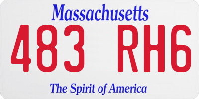 MA license plate 483RH6