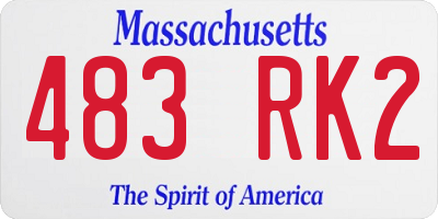 MA license plate 483RK2
