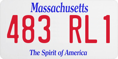 MA license plate 483RL1
