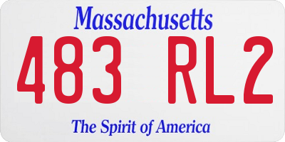 MA license plate 483RL2