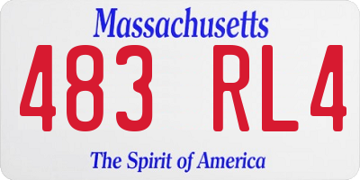 MA license plate 483RL4