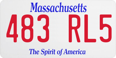 MA license plate 483RL5