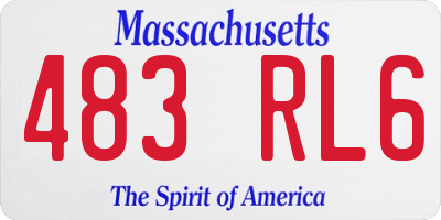 MA license plate 483RL6
