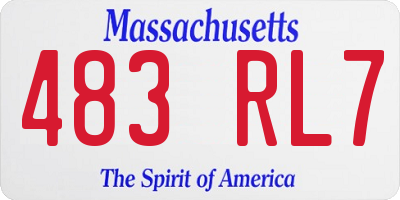 MA license plate 483RL7