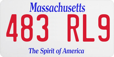 MA license plate 483RL9