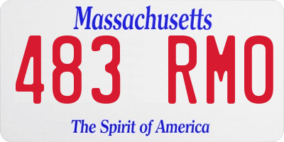 MA license plate 483RM0