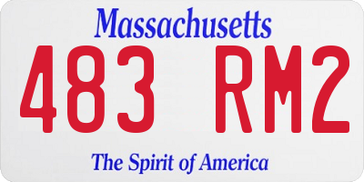 MA license plate 483RM2