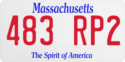 MA license plate 483RP2