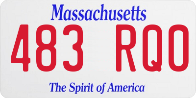 MA license plate 483RQ0