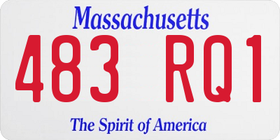 MA license plate 483RQ1