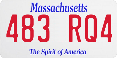 MA license plate 483RQ4