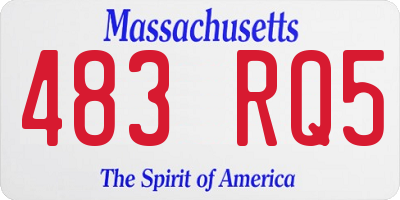 MA license plate 483RQ5
