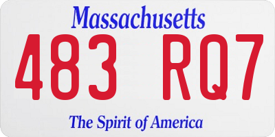MA license plate 483RQ7
