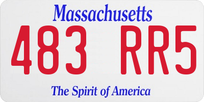 MA license plate 483RR5