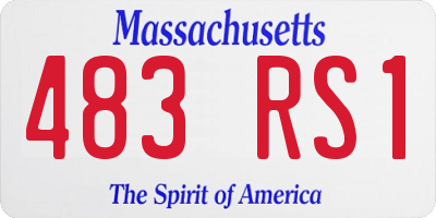MA license plate 483RS1