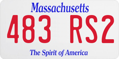 MA license plate 483RS2