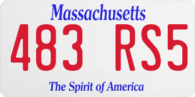 MA license plate 483RS5