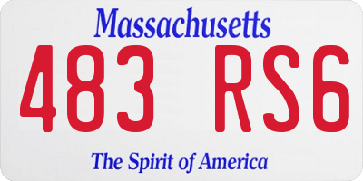 MA license plate 483RS6