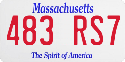 MA license plate 483RS7