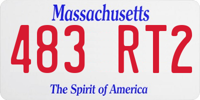 MA license plate 483RT2