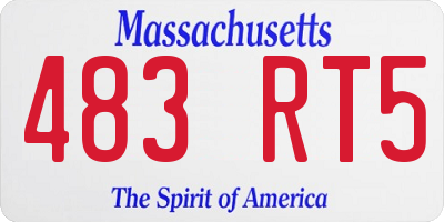 MA license plate 483RT5