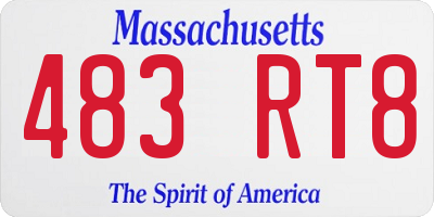 MA license plate 483RT8