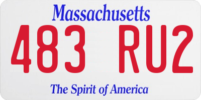 MA license plate 483RU2