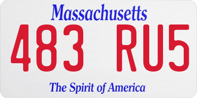 MA license plate 483RU5