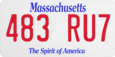 MA license plate 483RU7