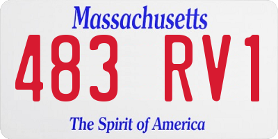 MA license plate 483RV1