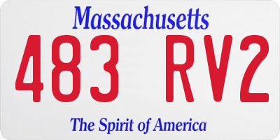 MA license plate 483RV2