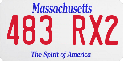 MA license plate 483RX2