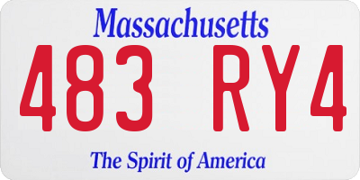MA license plate 483RY4
