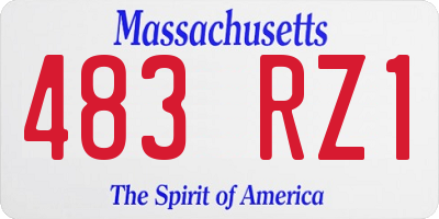 MA license plate 483RZ1