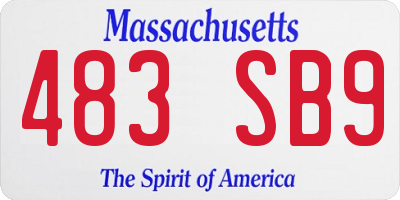 MA license plate 483SB9