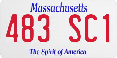 MA license plate 483SC1