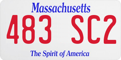 MA license plate 483SC2