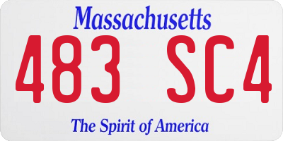 MA license plate 483SC4