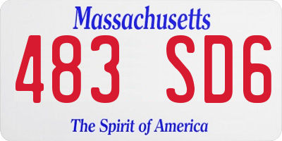 MA license plate 483SD6