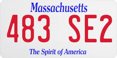 MA license plate 483SE2