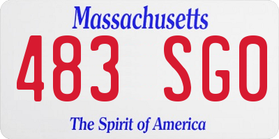 MA license plate 483SG0