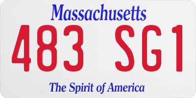 MA license plate 483SG1