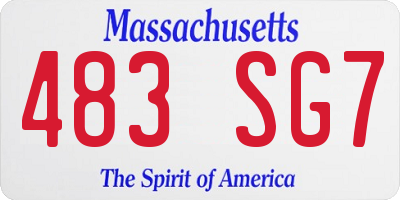 MA license plate 483SG7