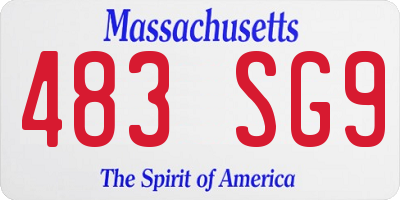 MA license plate 483SG9