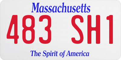 MA license plate 483SH1