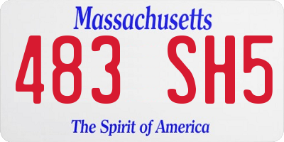 MA license plate 483SH5