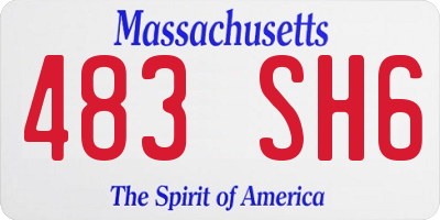 MA license plate 483SH6