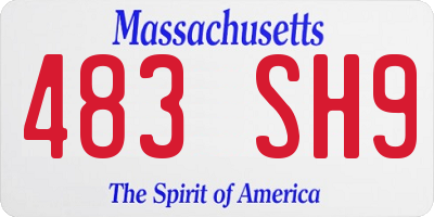 MA license plate 483SH9