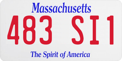 MA license plate 483SI1