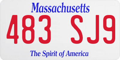 MA license plate 483SJ9